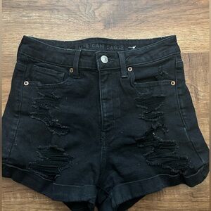 American Eagle Black Denim Shorts